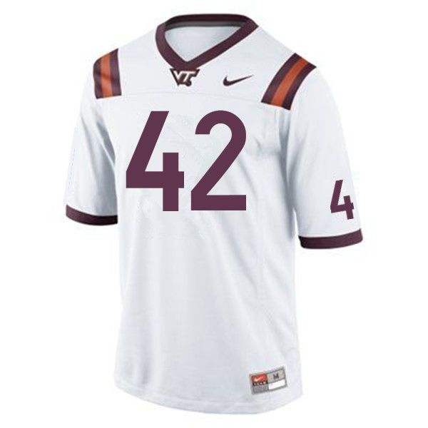 Men #42 Cole Blaker Virginia Tech Hokies College Football Jerseys Sale-Maroon